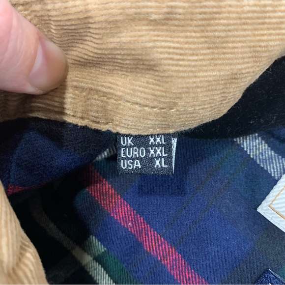 Barbour Men's Highland Check 19 Tailored Shirt in Navy Plaid Flannel Size XL - Picture 9 of 11